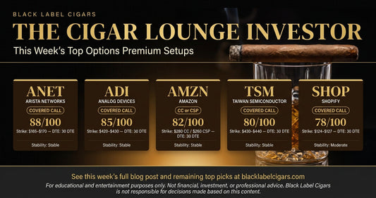 The Cigar Lounge Investor: Top Options Plays for Premium Sellers This Week | Black Label Cigars